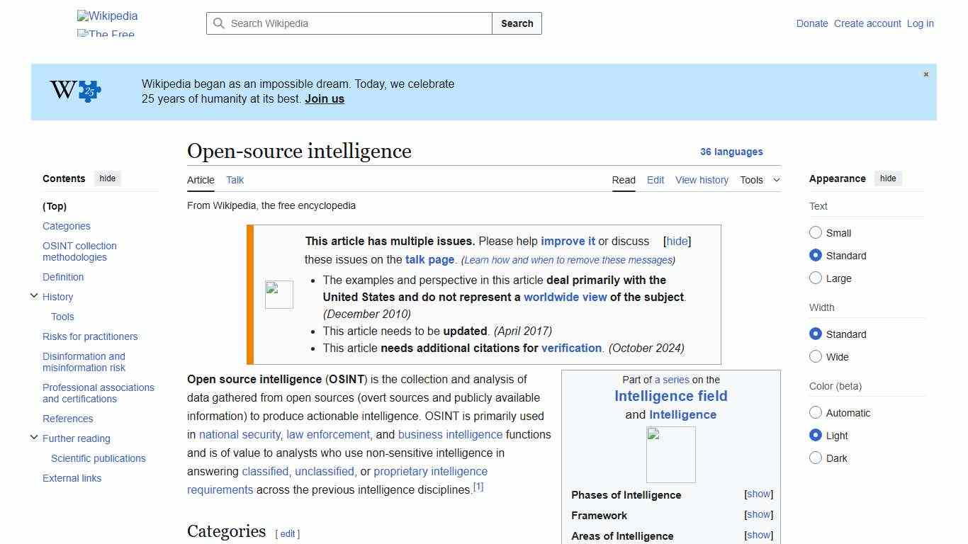 Open-source intelligence - Wikipedia