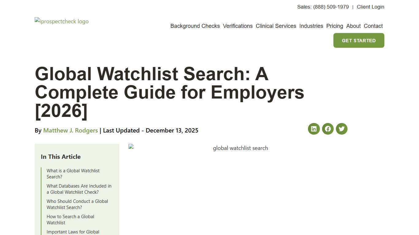 Global Watchlist Search: A Complete Guide for Employers [2026]